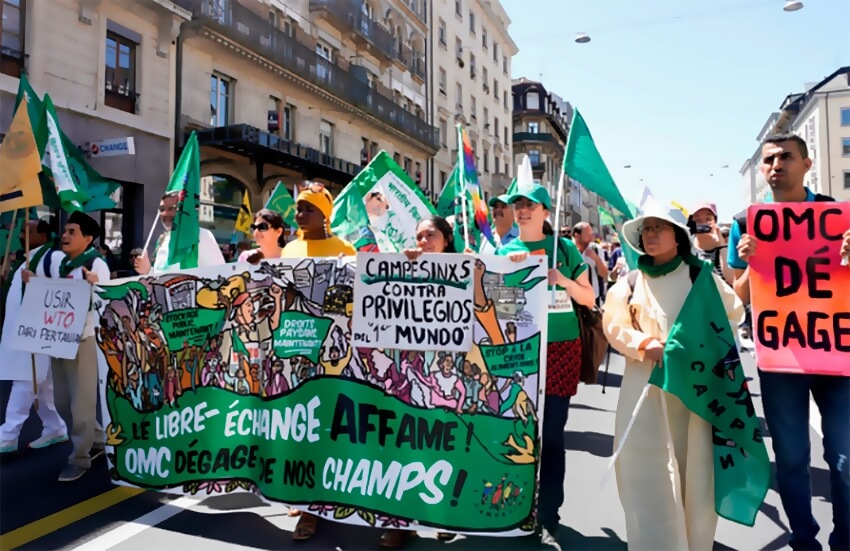 Campesinado del mundo rechaza a la OMC