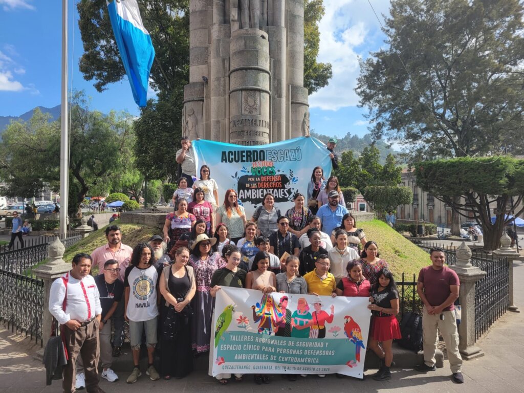 Talleres regionales de Seguridad y Espacio cívico para personas defensoras ambientales de Centroamérica